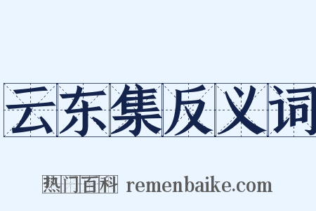 云东集反义词是什么意思的图片